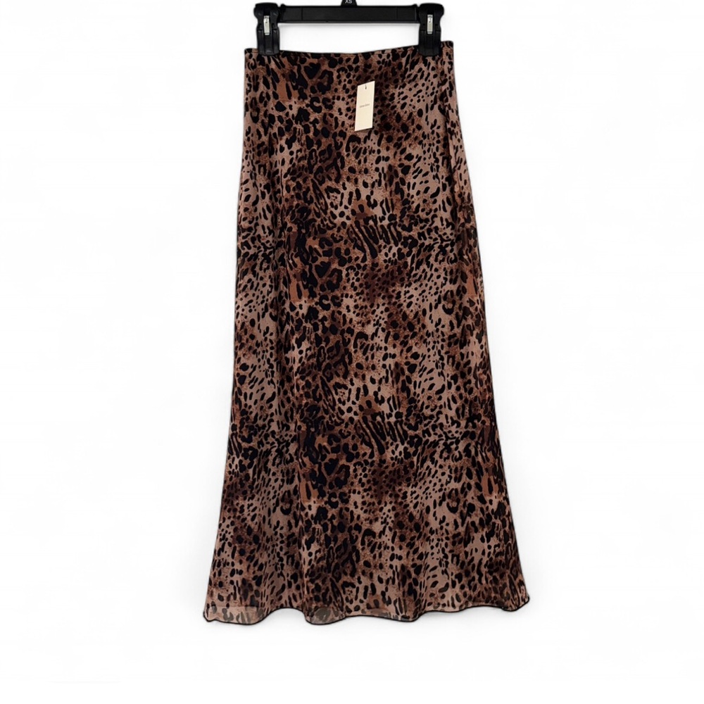 Elegant Animal Print Maxi Skirt